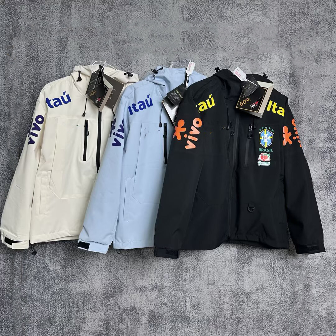Men's Brazilian Jacket Designer Mens Jacket High-Quality Hooded Brazil National Team Training Jacket Men Veste Brazil Windbreake rUnisex Sports