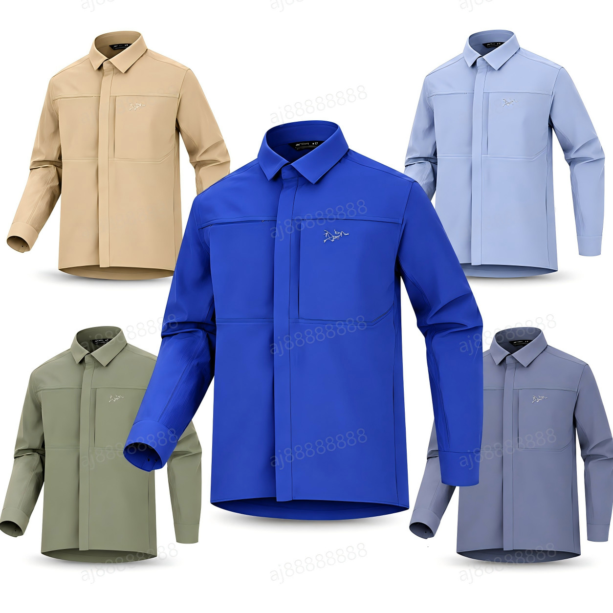 Arcteryxilly Men Outdoor Hiking Shirt Long Sleeve Quick Dry Breathable Lightweight Sun Protection Trekking Camping Travel Shirt