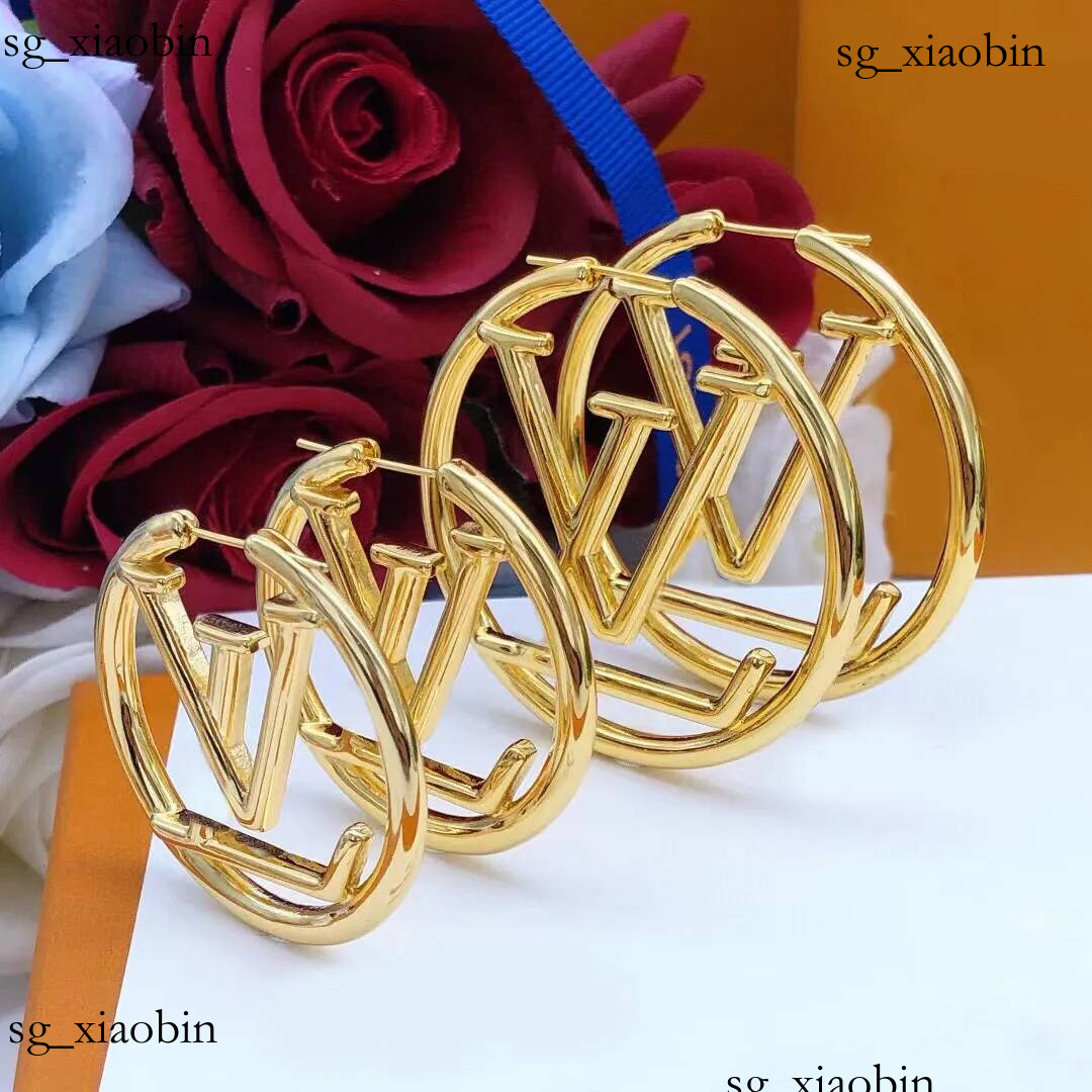 Luxe grandes boucles d'oreilles en or pour dame femmes orrous filles clous d'oreille ensemble Designer Bijoux boucle d'oreille Saint Valentin Cad