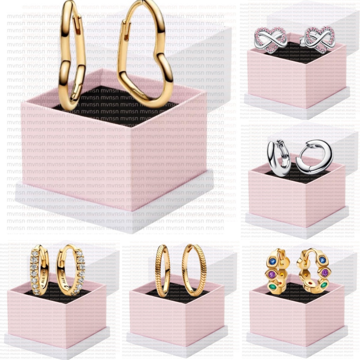 designer earrings for woman Asymmetrical Heart Hoop earrings Square Halo Stud earings 925 Silver Gold earring with box Wedding party luxury Jewelry