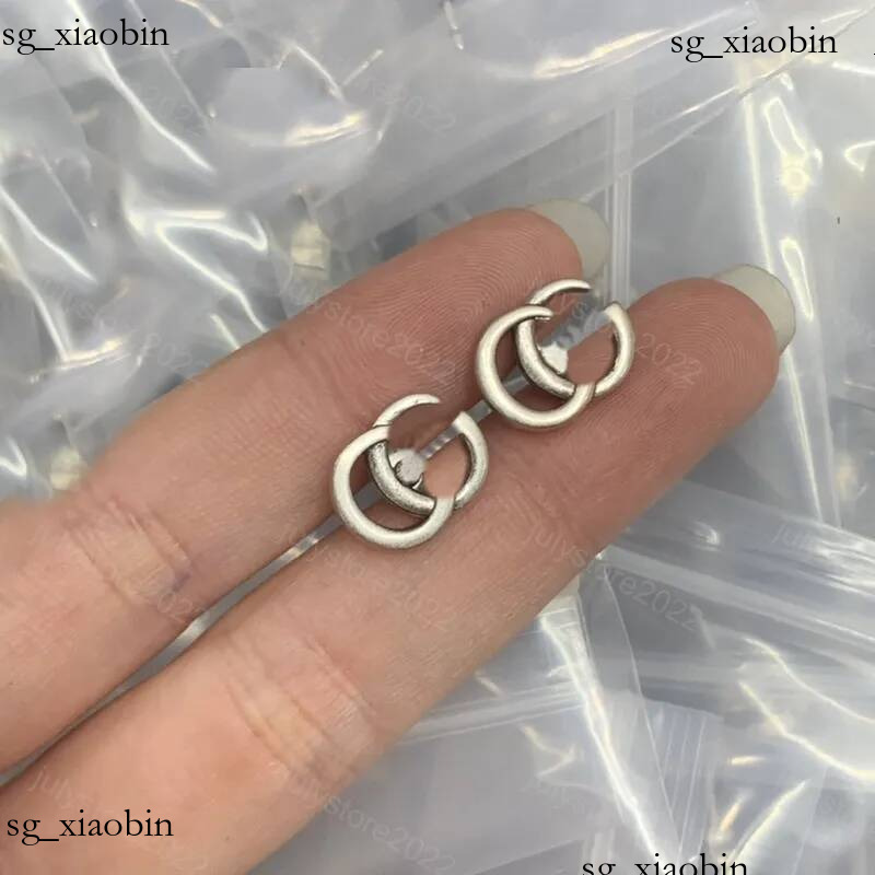 Femmes Hommes Petite Boucle D'oreille Designer Bijoux Cerceaux 925 Argent pour Hommes Oreille Double Lettre De Luxe Or Goujons Mode Amour Boucles