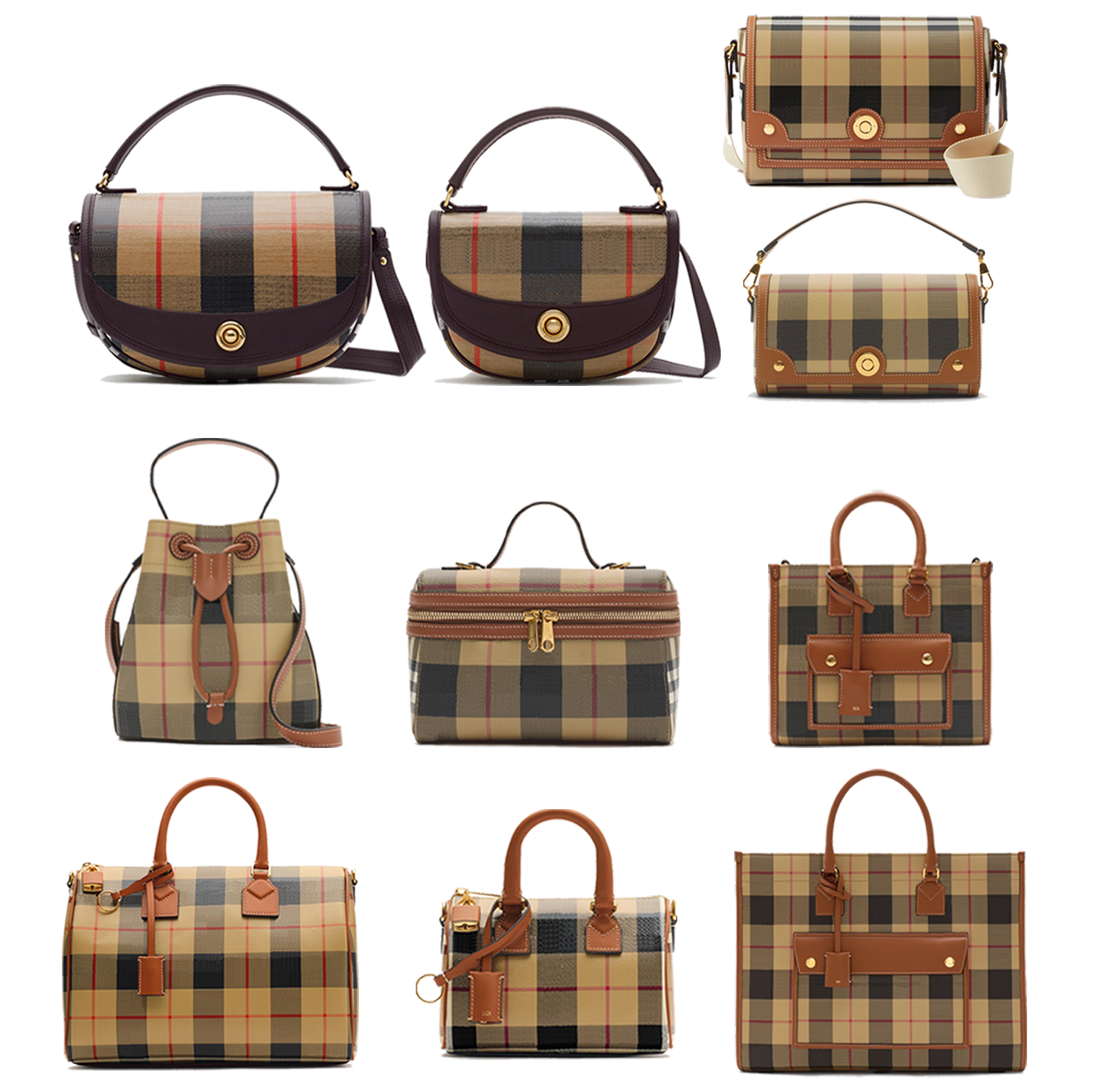 Luxury women's designer leather plaid half moon crossbody bag, men's designer belt bag, side bag, travel high-quality cosmetics, large cap