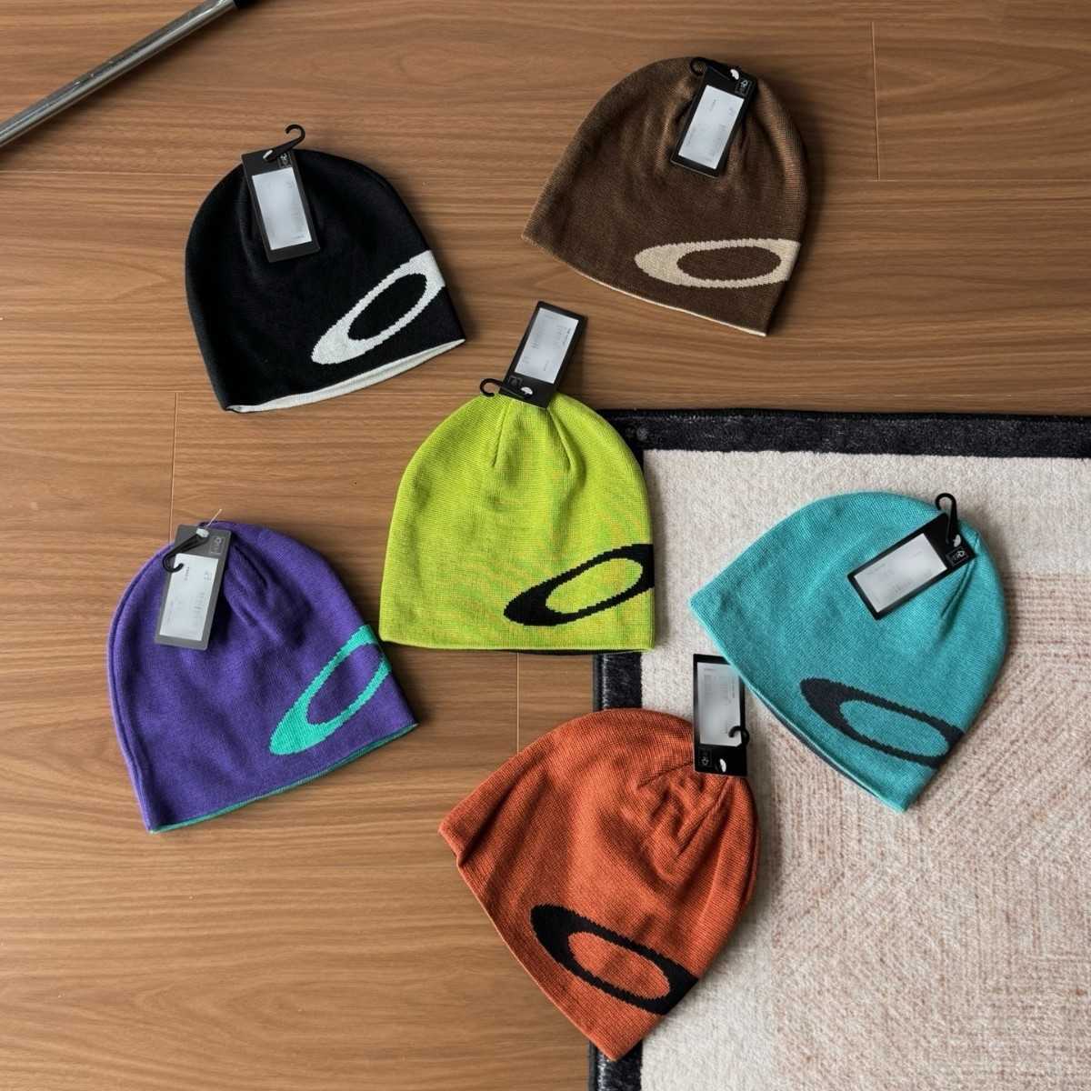 Beanie/Skull Caps Hoogwaardige eiken heren- en dameswinterwarme dubbelzijdige grote O jacquard gebreide wollen muts voor koppels T261005