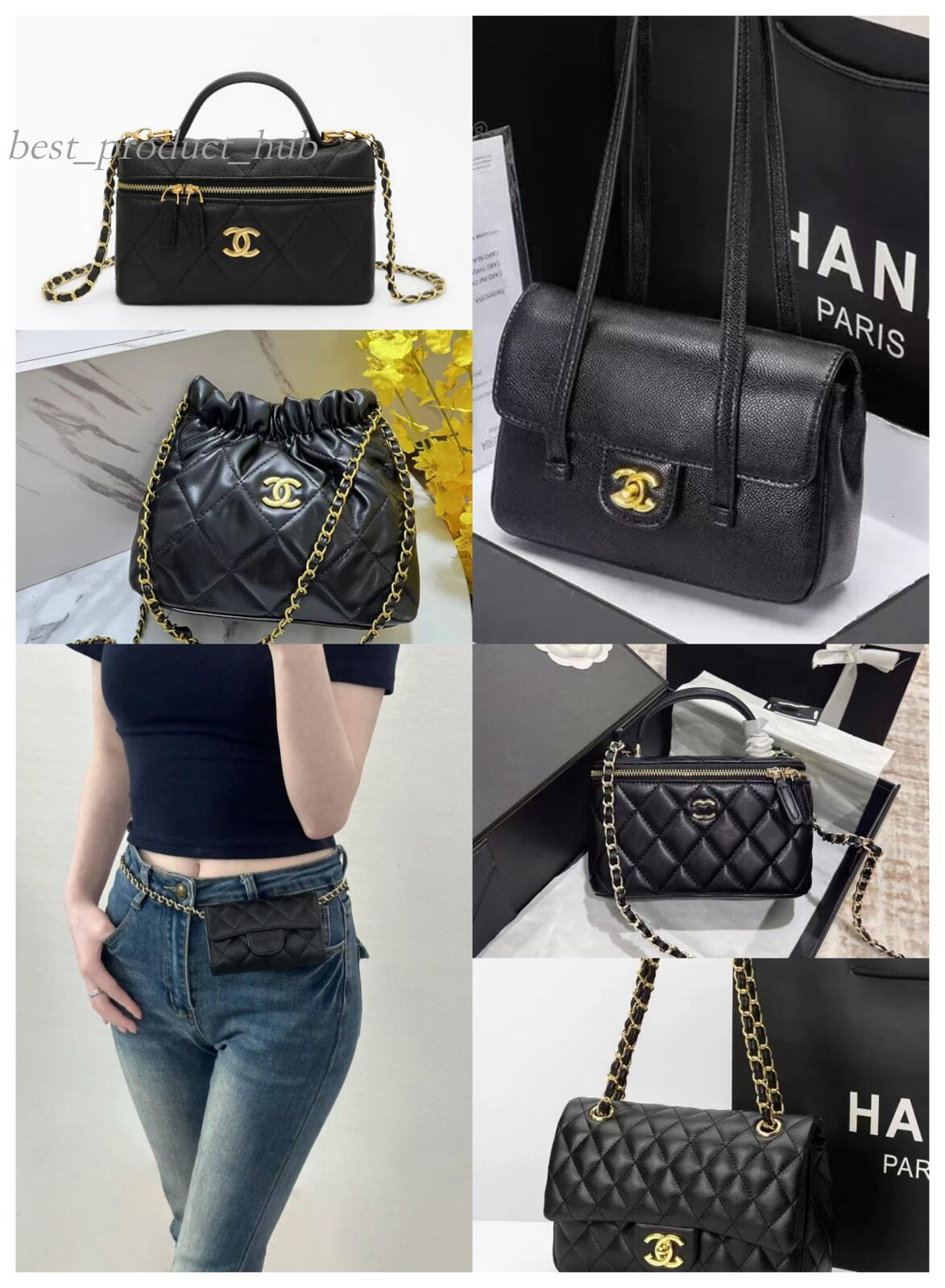 2026 AAA Chan25 Designer Bag Shoulderbagchanel Chaneels25 Bag Handle Box Bag Classic Chanliy Elly Diamond Caviar Wallet CF Chain Handbagchanel Chann