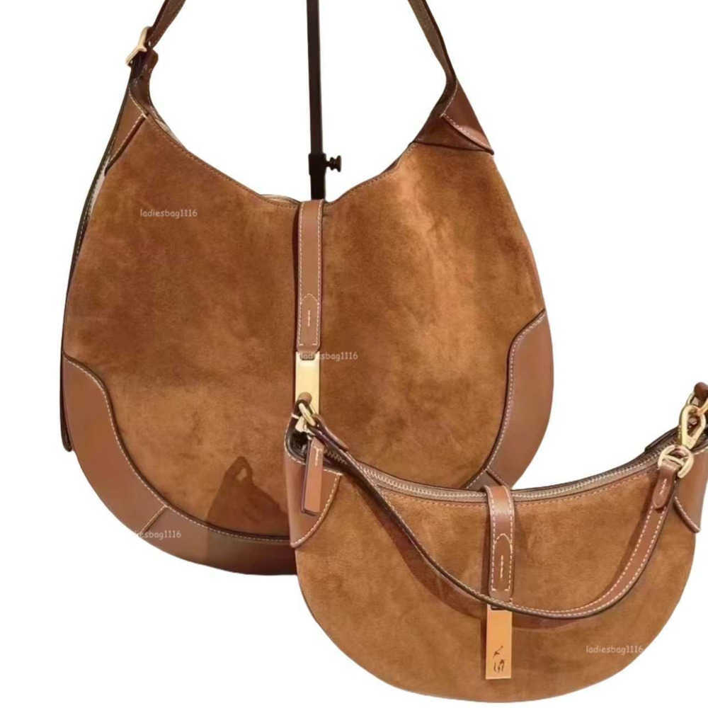 High quality cowhide suede polo id bag Womens designer shoulder bags Luxury handbag tote leather Hobo weekend moon bucket clucth crossbody travel sh