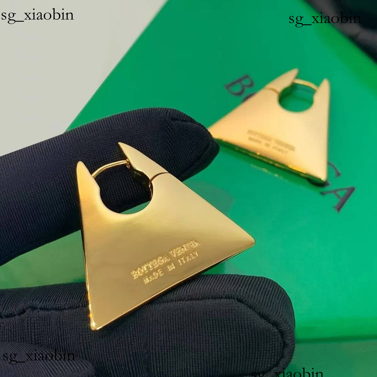 Luxury Earrings designer jewelry for women Metallic brass triangle 18K earrings vintage High Quality Wedding Party Gifts Hot