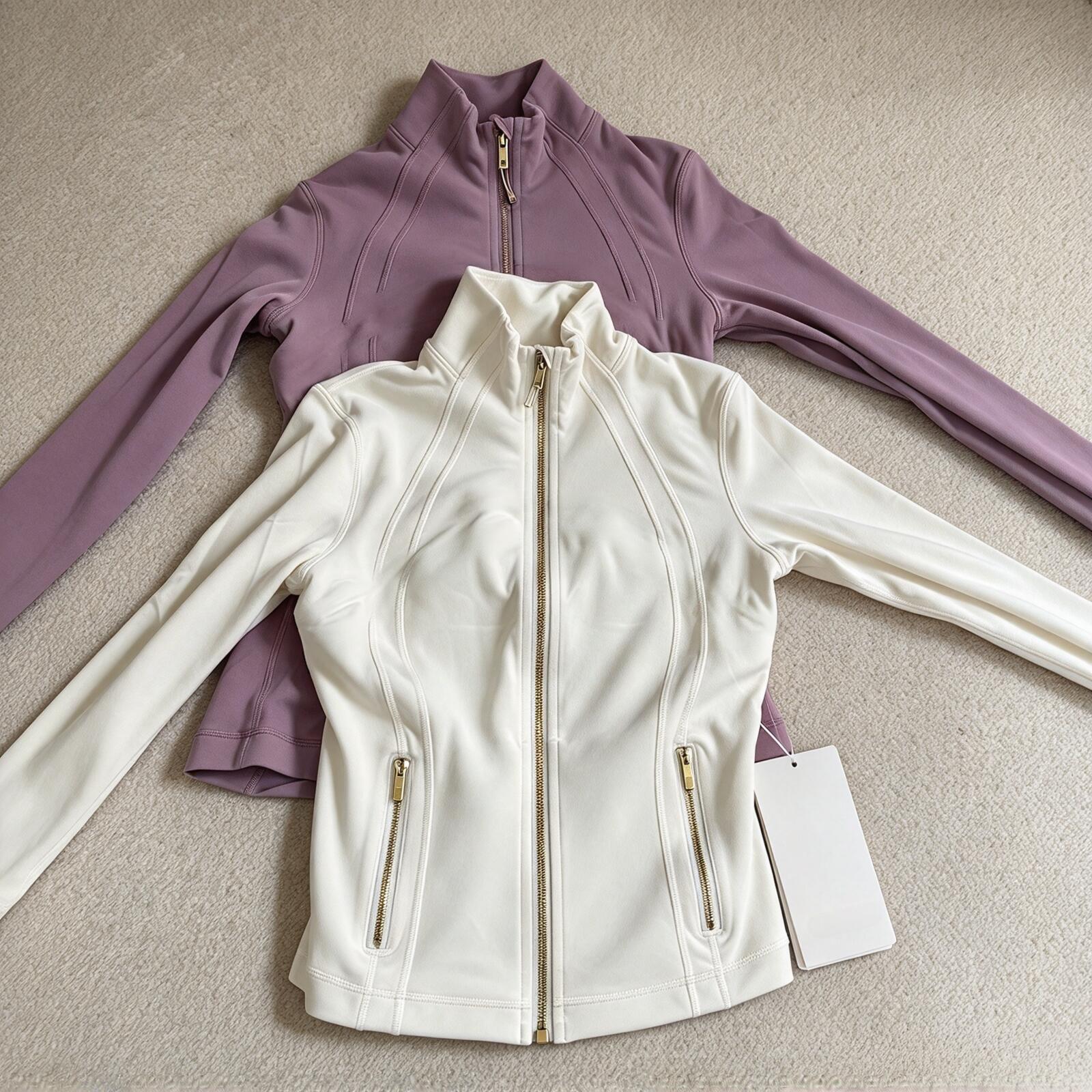 luluity lemonence definely jackets set Cropped Gold Zippeer 2026 Women Yoga Gym Set Yoga Set Outdoors Pants Comfortable Leggings Flare Athletic S