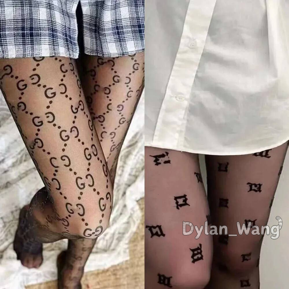 16 Women Fashion Brand Letter Luxury Sports Socks Textile Designer Sexy Womens Stockings Summer Breathable Leg Tights Lace Stocking High Quality Pan