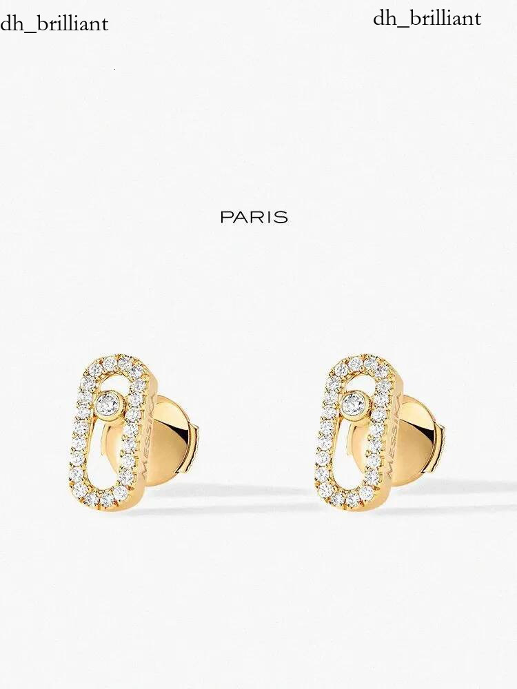 Lady sliding single diamond designer s925 silver earring sparkling stone gold plated 18K light luxury Gift temperament earrings jewe A711 Hot
