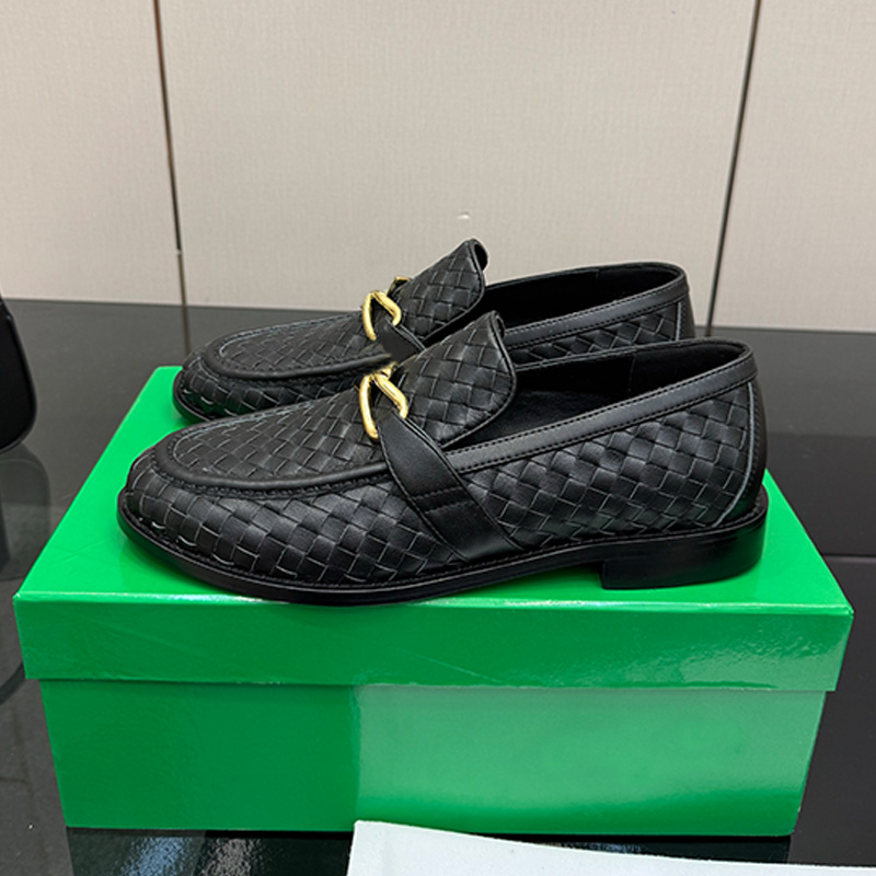 Retro Silenzio Loafer Designer Mens Luxury Black Knitted Nappa Leather Single Shoes Mans Womens Outdoor Daily Workplace Dressing Loafer