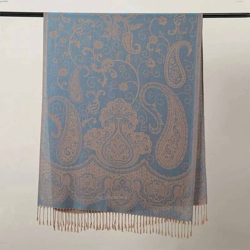 Écharpes 70 * 190cm Style ethnique en plein air femmes Paisley Jacquard écharpe épais cachemire gland châle hiver chaud cou enveloppement Pashmin