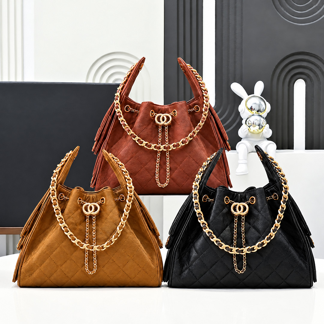 HOBO bag genuine leather bucket bag luxury crossbody bag new designer bag classic black with gold luxury small bag popular stylish crossbody bag