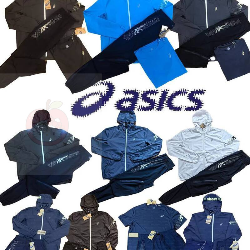 Asicsly Mens tracksuit long pants jacket Asicsly set Higher version trainingspak ensemble homme Quick drying Summer set men lightweight breathable g