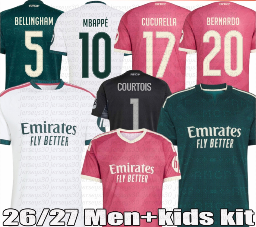 Real Madrid 26 27 T-shirt Designer Mbappe BELLINGHAM VINI JR Maillots de football Valverde Arda Guler 2026 2027 T-shirt de football grande taille
