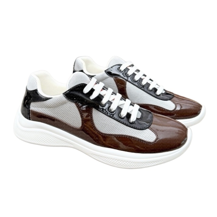 Chaussures de créateurs Femmes Baskets en maille Hommes Baskets en cuir verni Mode Respirant Bout rond Chaussure décontractée Coureurs de loisirs