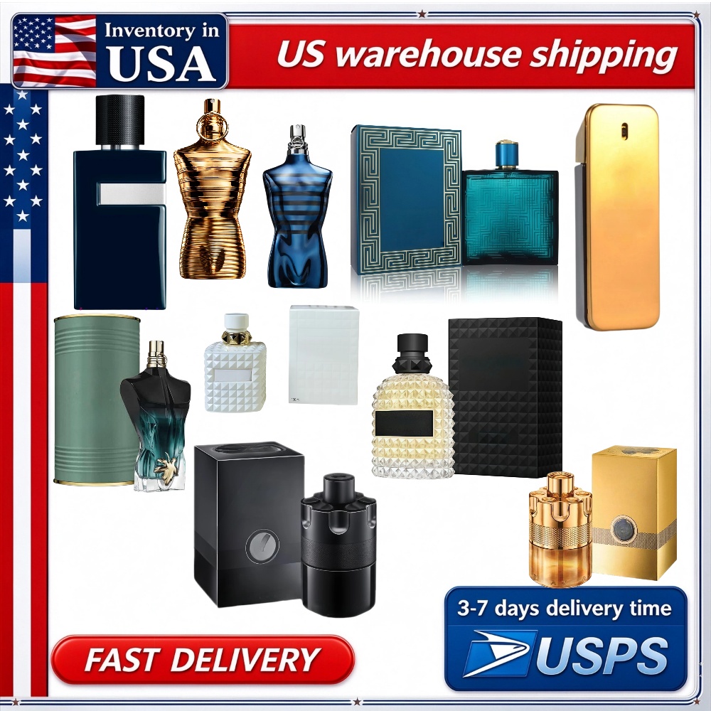 Free Shipping US Stock 3-7 Days Fast Delivery USPS Men Cologne 100ml EDP Long Lasting Fragrance Spray Unisex Perfume For Women Daily Wear High Quali