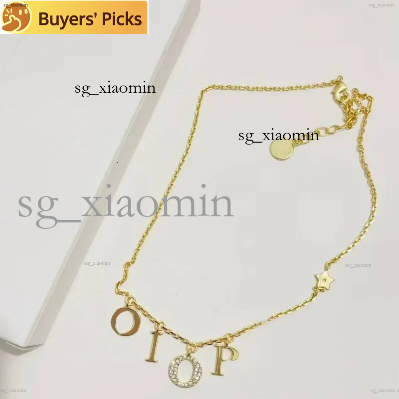 2026for woman Collier pendentif diamant femmes lettre exquise simple brillant élégant bijoux créateur pour dames colliers AAAA +