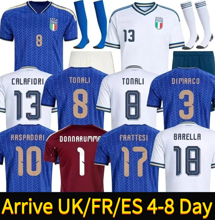 Italy National Football Team Soccer Jerseys 2025 2026 Player Version Shirts for Men Women Kids RETEGUI BARELLA FRATTESI PELLEGRINI GIRELLI