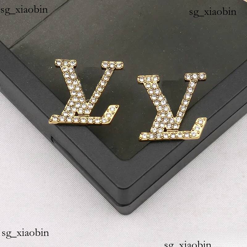 Boucles d'oreilles de luxe lettre Designer boucle d'oreille marque boucles d'oreilles bijoux géométriques pour les femmes cadeaux de mariage chau