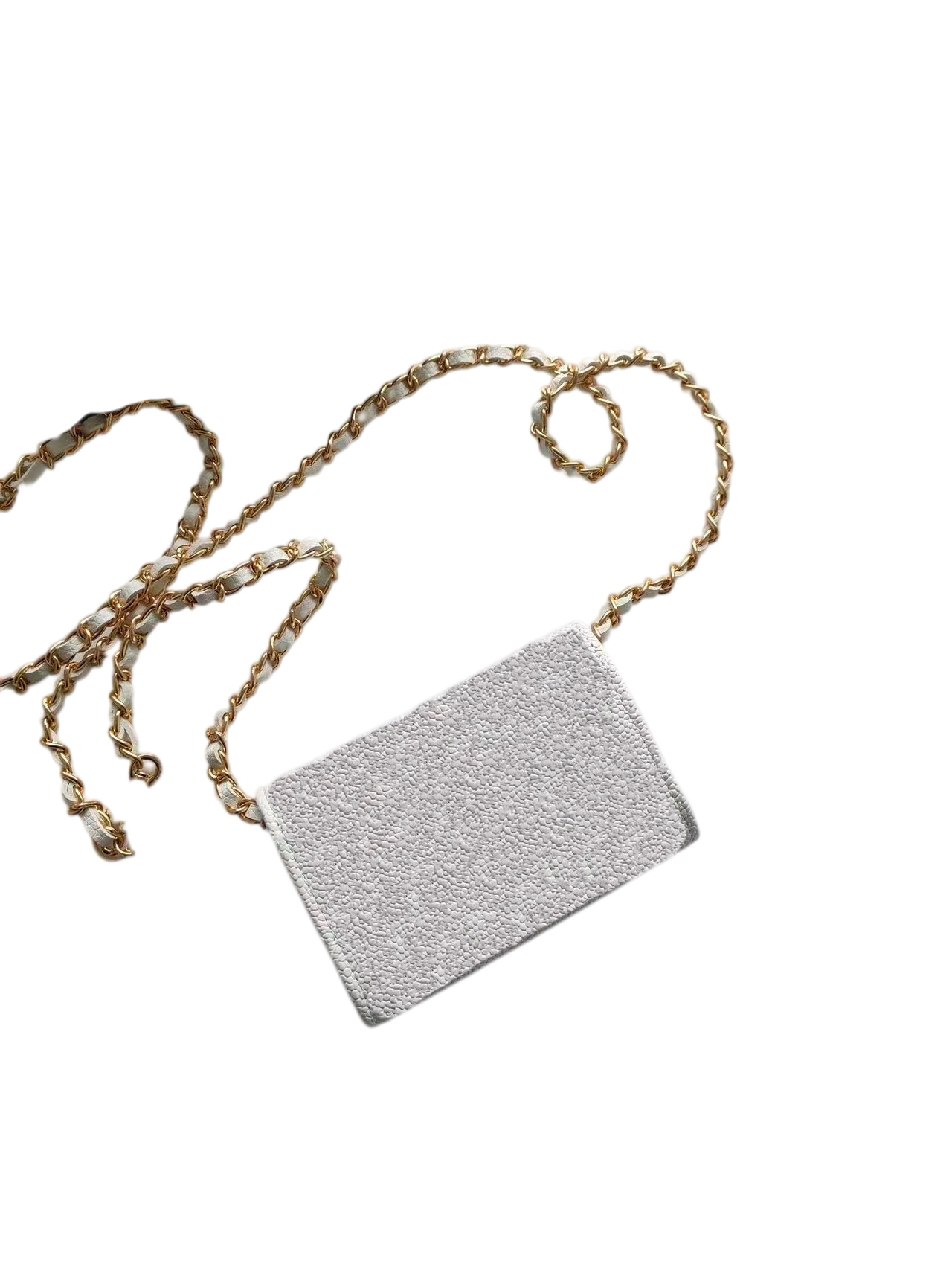 Luxurious designer-style chain wallet classic caviar chain wallet for women credit card storage bag mini woman's change purse gift box and dust