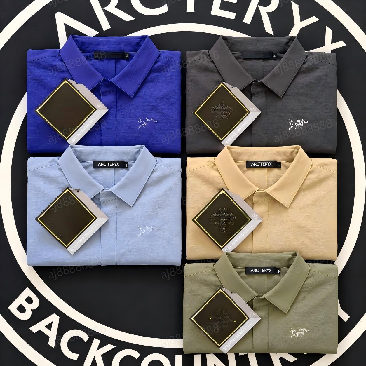 Arcteryxilly Men Outdoor Hiking Long Sleeve Quick Dry Breathable Lightweight Sun Protection Trekking Camping Sports Shirt