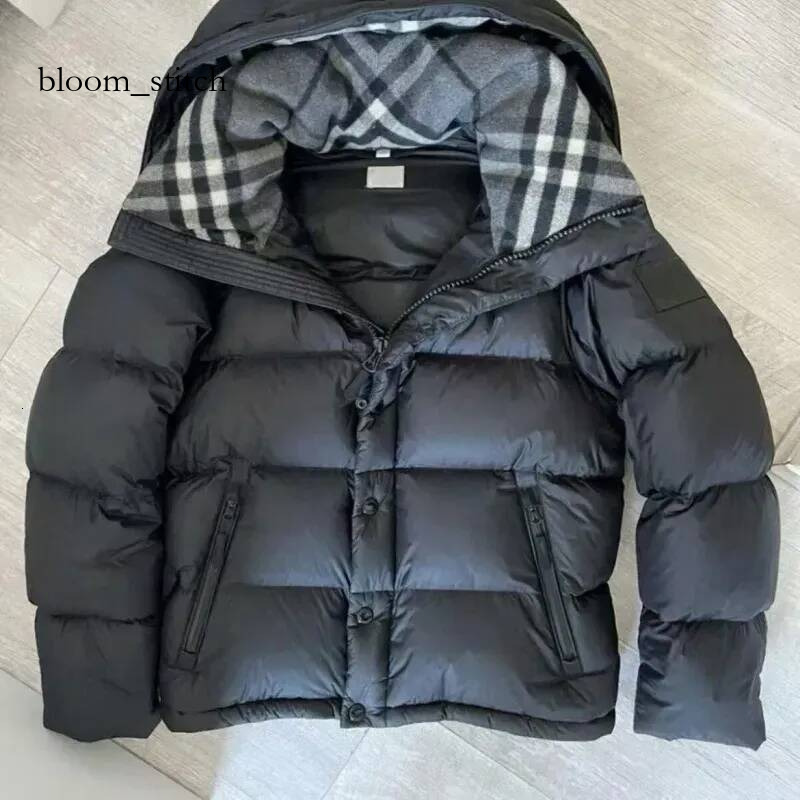 Burbellypuffer Jacket Mens Designer Jacket Winter Puffer Jacket Fashion Hooded Padded Down BurbePuffer Jacket Womens Windproof Warm Jacket Bur berri