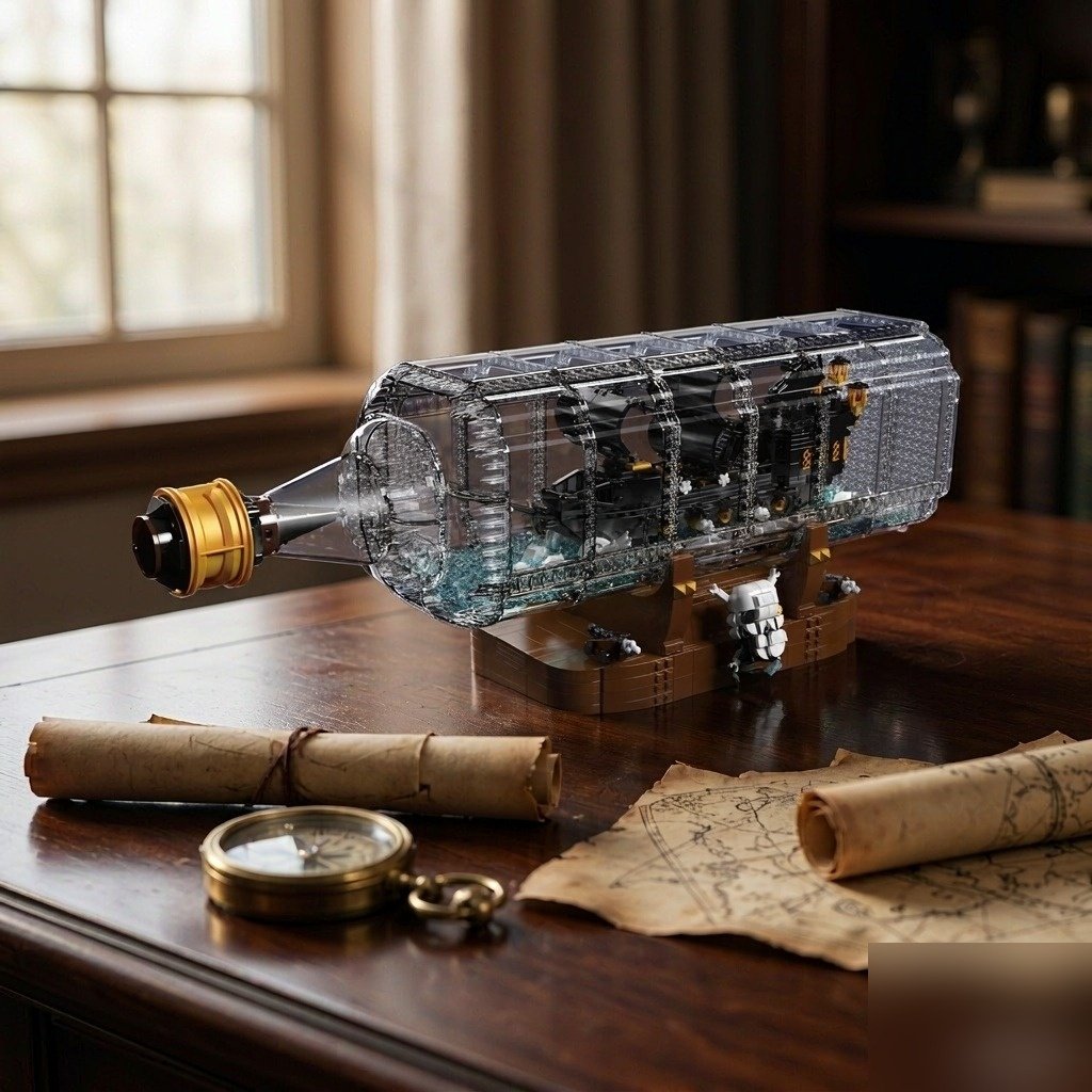 Pirate Ship in a Bottle Model Building Blocks Mould King 10065 2206PCS MOC Bricks Children Education Birthday Gift Toys for Kids
