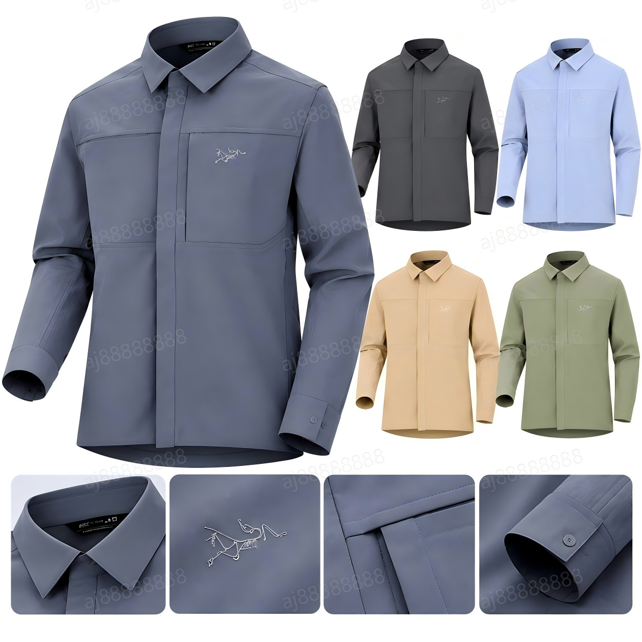 Arcteryxilly Men Cycling Shirt Long Sleeve Quick Dry Breathable Lightweight Outdoor Bike Riding Hiking Sports Shirt