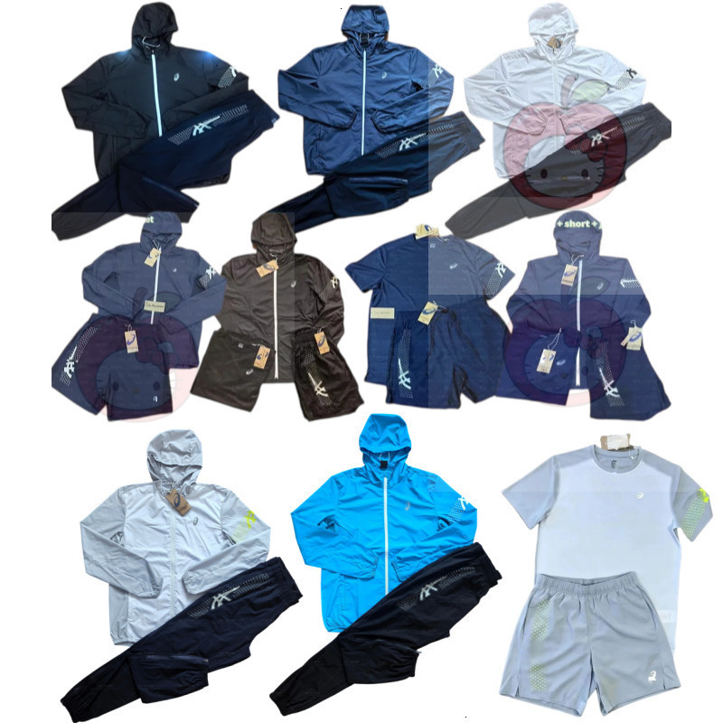 NEW arrival Asicsly tracksuit mens shorts t shirt Higher version Men womens summer quick dry set for running and tenni lightweight breathable fabric