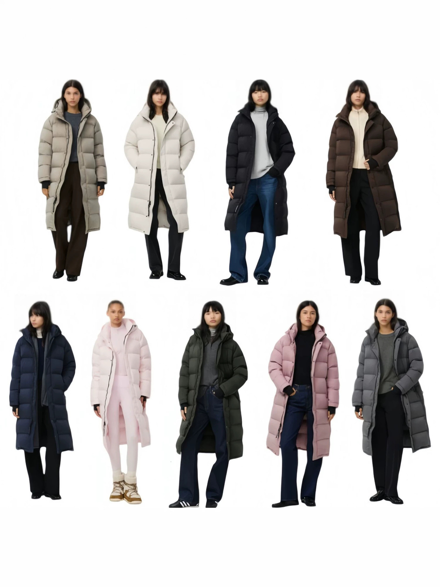 Aritzia Goose Down Puffer Jacket, Over-the-Knee Long Unisex Winter Warm Quilted Coat for Men Women Outdoor Outerwear 3