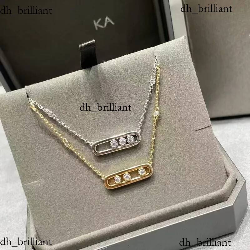 Designers Version haute trois lettres de tendance diamant cadeau argent noeud cadre collier personnalité simple polyvalent romantique haut de gam