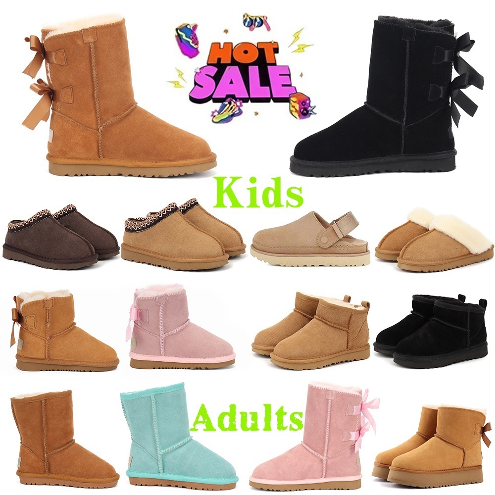 Free Shipping Kids boots Toddler boot Women Boots Baby Tasman Slippers Australia Childs Snow boot Winter Fur Ultra Mini Boys Girls With Bows Ankl