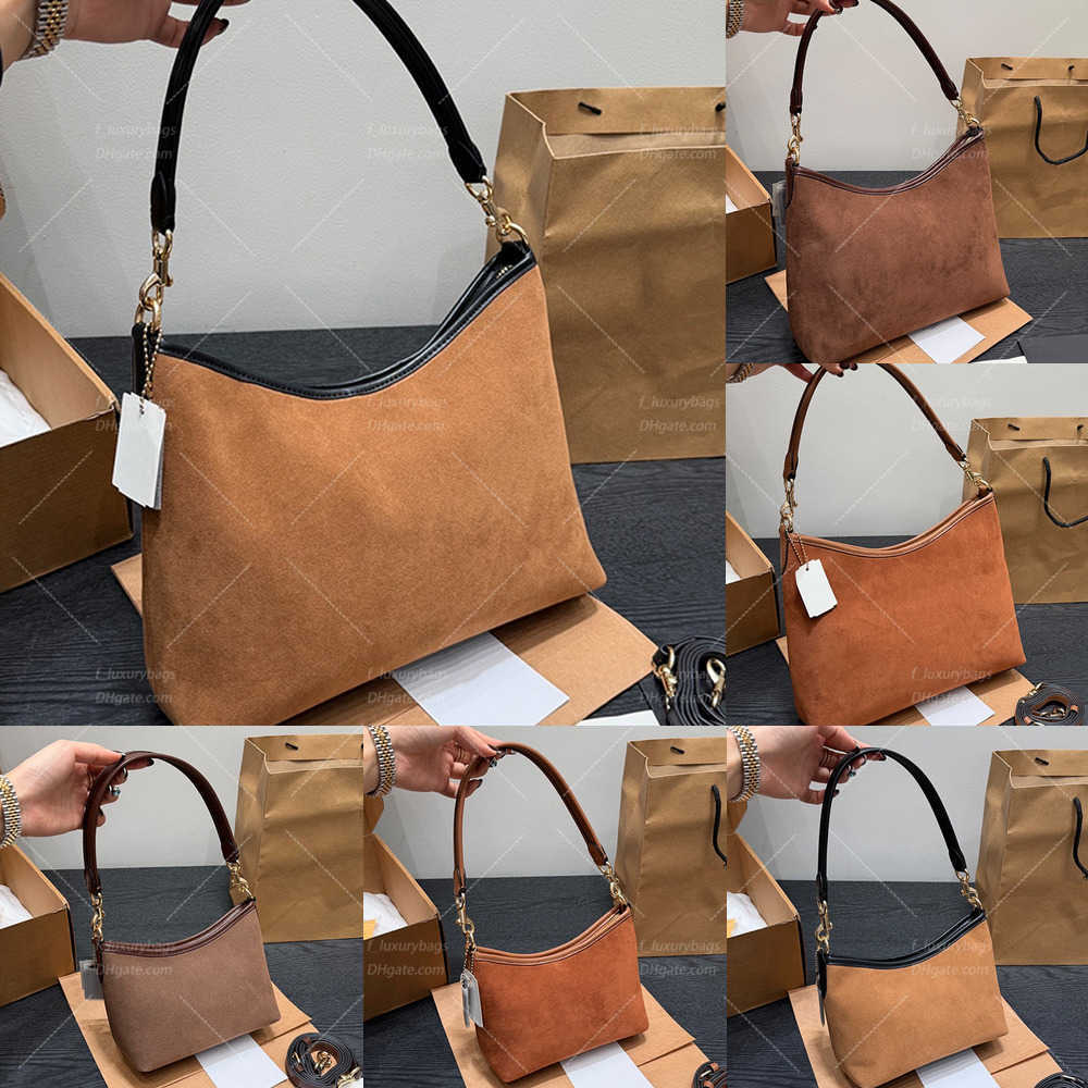 lady bag Shoulder Bags Luxury bag designer bag Underarm Shell bag suede retro autumn/winter Handbags Women Shoulder Bag ROWAN 18 Hobo Halfmoon Ladie