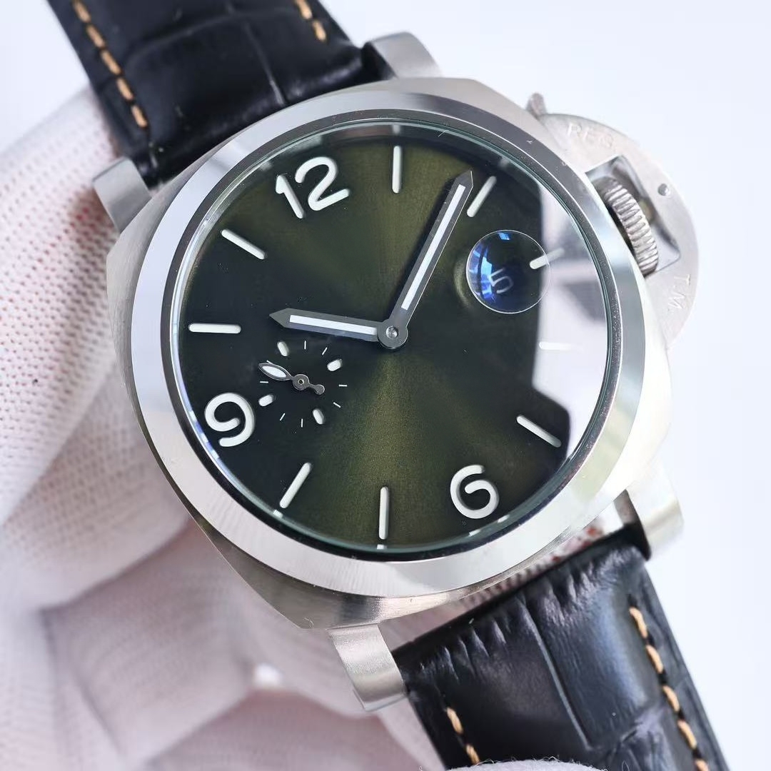mens watch Master model PAM1312 High Quality Classic Super Large Dial Designer Rubber Leather 904L Steel Watches Men Mechanical Man Watch Montre De