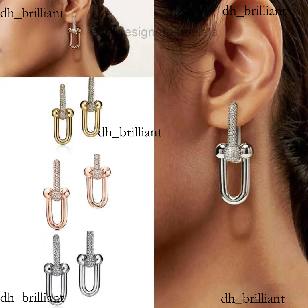 grandes boucles d'oreilles pendantes en or 18 carats pour femmes en argent sterling filles à la mode longue boucle d'oreille marque de luxe femme