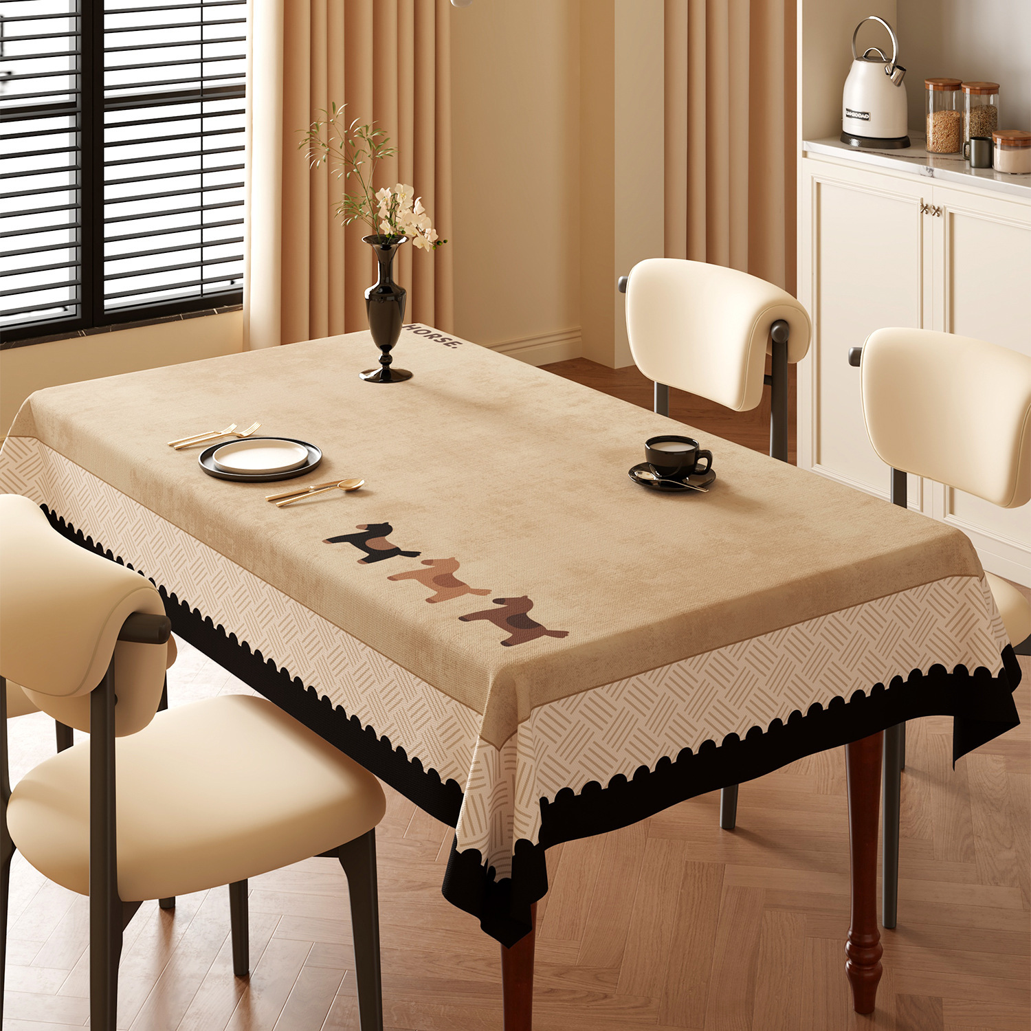 Nappe de Table carrée en lin uni, imperméable, résistante à l'huile et sans entretien, personnalisée, nouvelle collection YL-39297