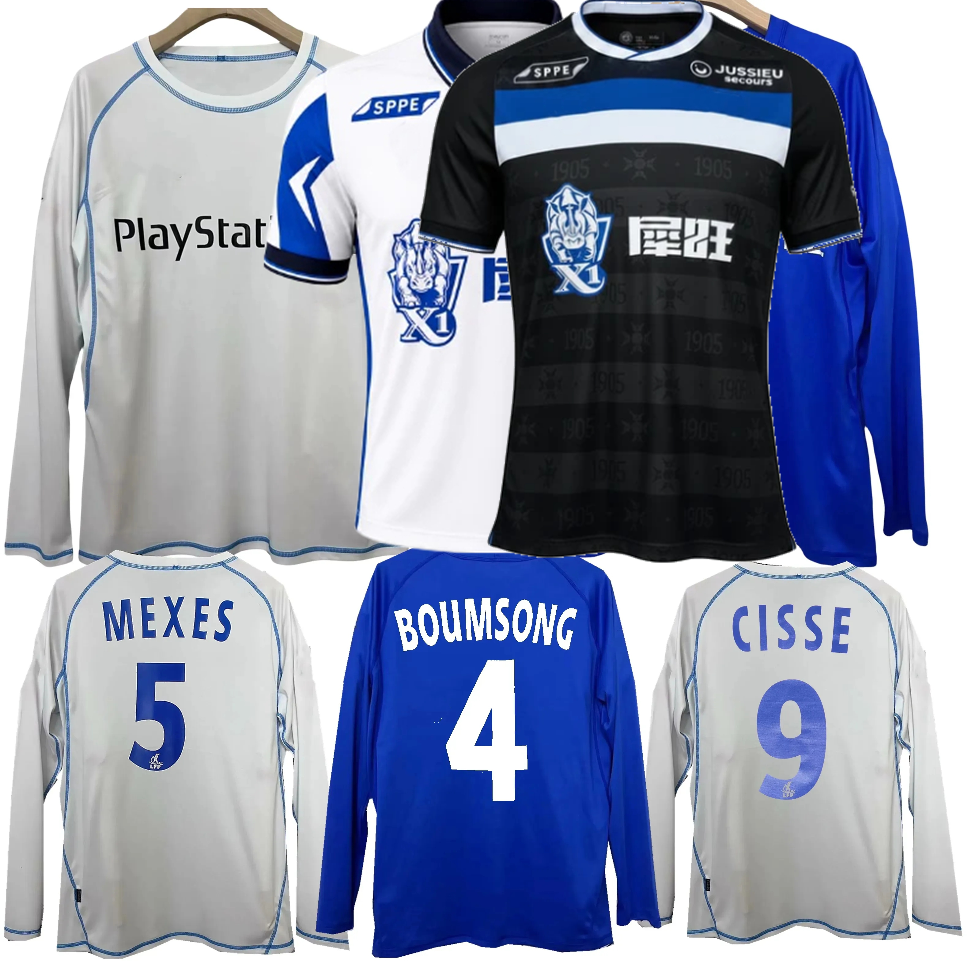Long sleeve Retro 2003 2004 2026 2027 AJ Auxerre Soccer Jerseys MEXES CISSE KALOU TAINIO BOUMSONG NAMASO ARCHER PIEDFORT AHAMADA LABEAU-LASCARY foot