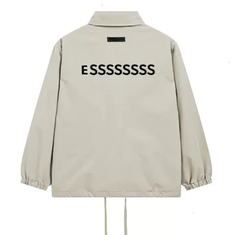 E5s5s Jacket Mens Designer Jacket Coats Fashion Lapel Button Letter Printing Drawstring Jackets Men Spring Autumn Breathable Mesh Pocket Coat Sports