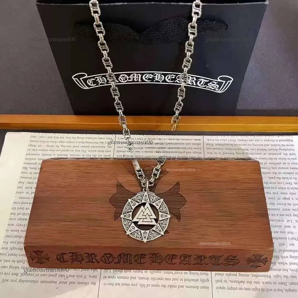 chrome Necklace Designer Pendant Cross New Vintage Pendant ch Chain Couples Black Chain White Diamonds chrome haarts Jewelry 2d8