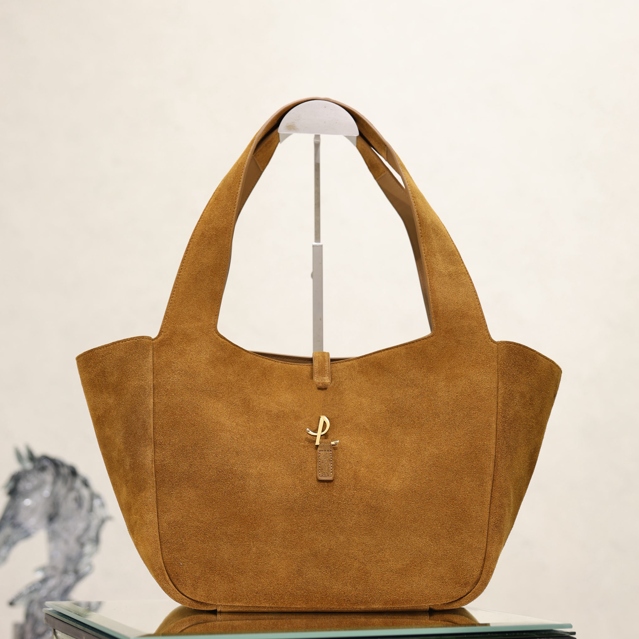 Designer Tote Bag BEA Suede Shoulder Bag Icare Vintage Hobo Women Large Capacity Soft Leather Top Handbag Retro Gold Hardware Casual Daily Shoppi