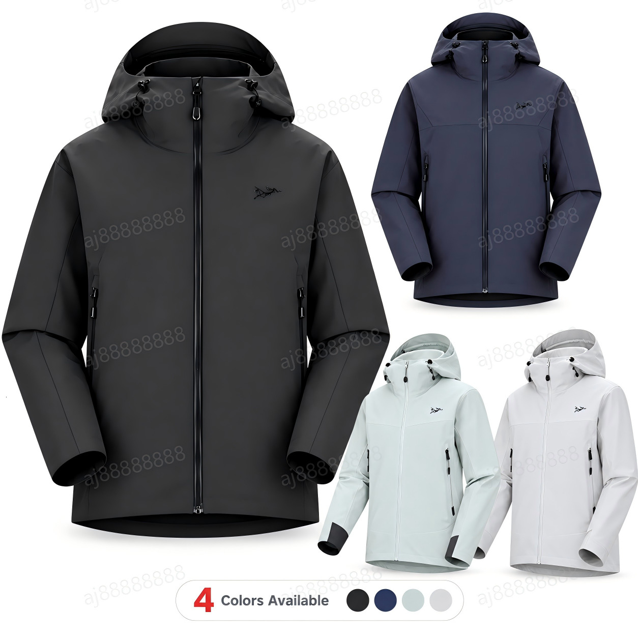 Arcteryxilly Men Women Golf Jacket Waterproof Windproof Breathable Hooded Lightweight Full Zip Outdoor Sports Coat