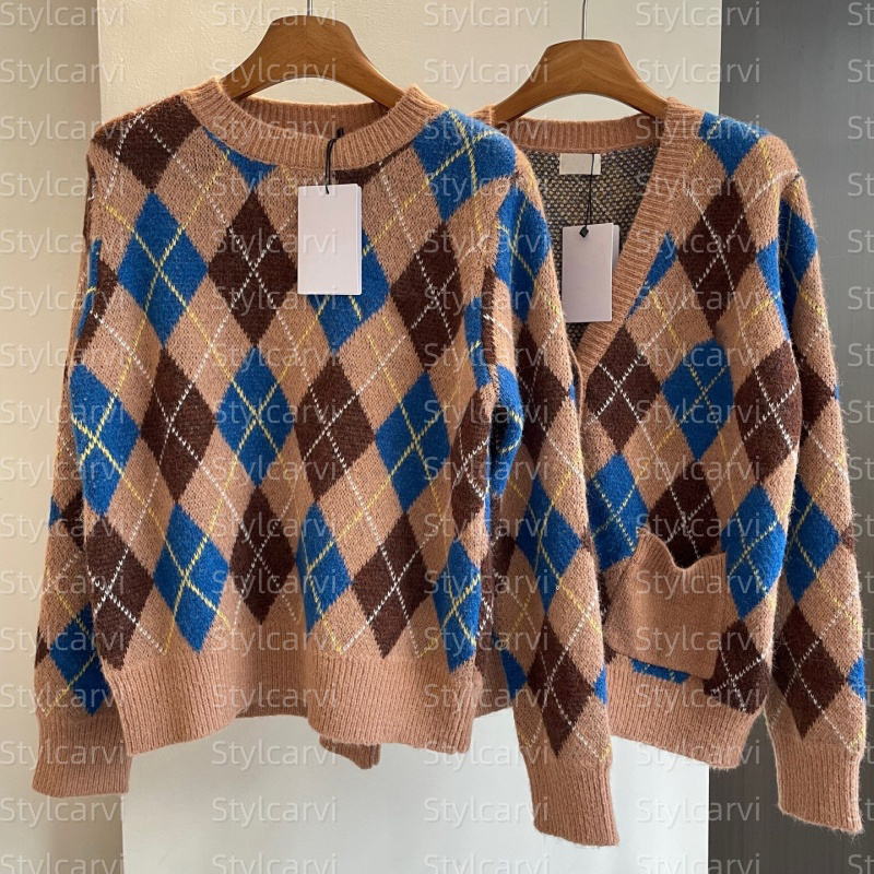 sweater women polo sweater designer pullover vintage sweaters Classic Knitted Sweater Classic 100% Cotton design cardigan women S-L