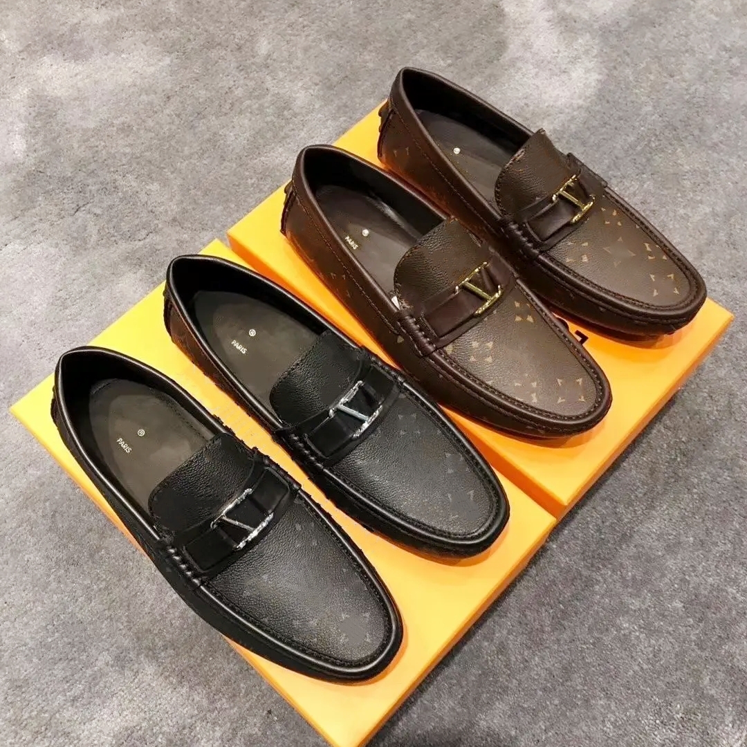 Black Brown leather monza major loafer mens shoe Designer Dress shoe Luxury mule Flat Heel Formal Outdoor walk Run shoe 10A suit casual blazer Hike