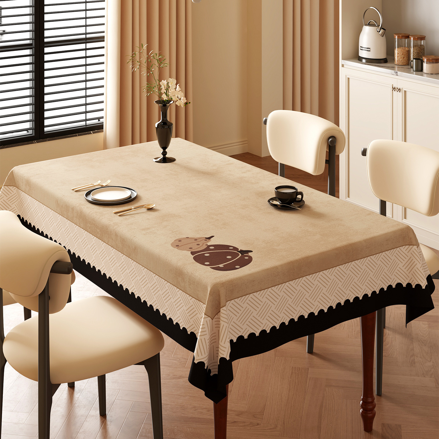 Nappe de Table carrée en lin uni, imperméable, résistante à l'huile et sans entretien, personnalisée, nouvelle collection YL-39298