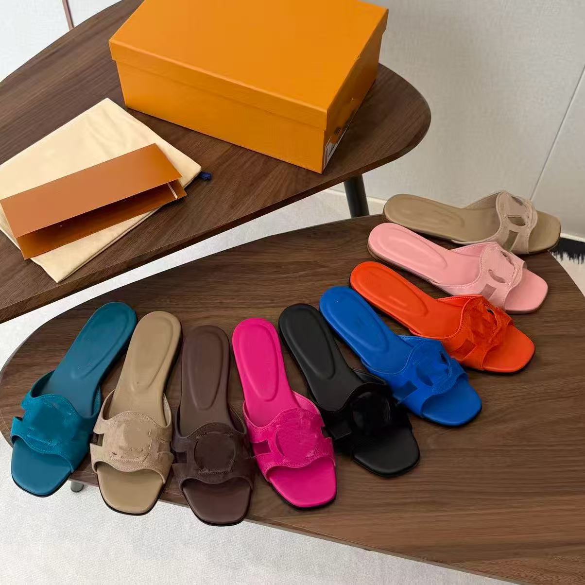 Women's Flat Slide Sandals, Hollow Cutout Open Toe Slip On Slippers, Soft Insole Casual Summer Slide Shoes, Multi Color Availabl Outdoor Beach