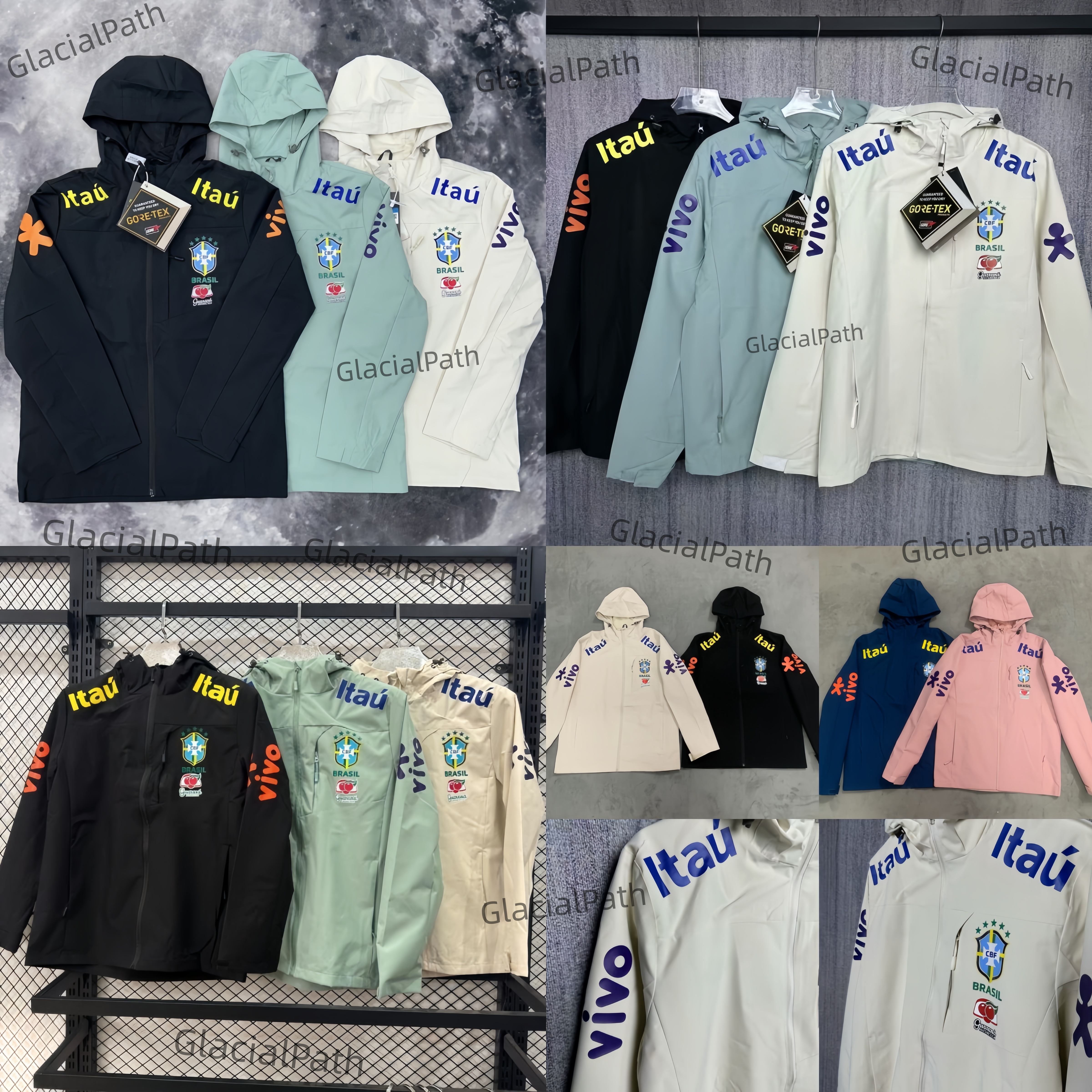 Men's Brazilian Jacket Designer Mens Jacket High-Quality Hooded Brazil National Team Training Jacket Men Veste Brazil Windbreaker Unisex Sports