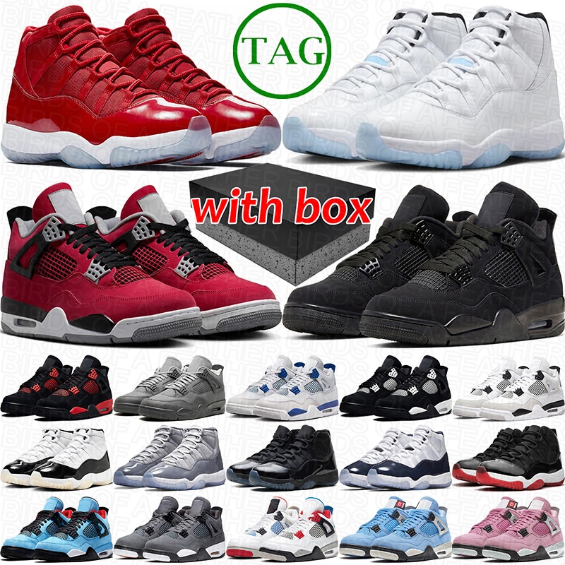 free shipping with box 4 4s basketball shoes designer 11 11s sneakers Military Black Cat Cement Grey White Thunder Pink Panda mens trainers