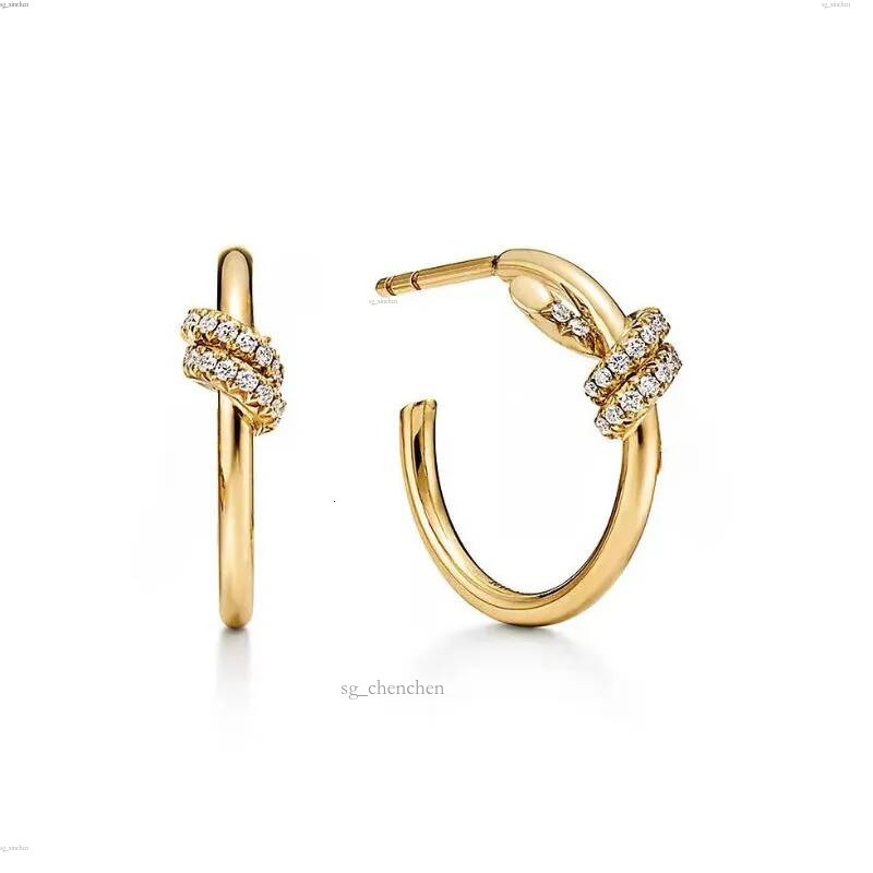 Luxury bowknot designer earrings stud for women with shine sparkling diamond cz zircon bow knot twist minimalist earring ear rings womens jewelry gi