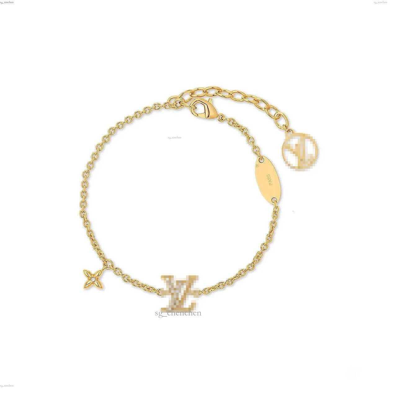 Bracelet diamant charme chaîne trèfle designer bijoux mode version haut de gamme élégant bracelet classique bracelets 18K pour femmes r8Uu
