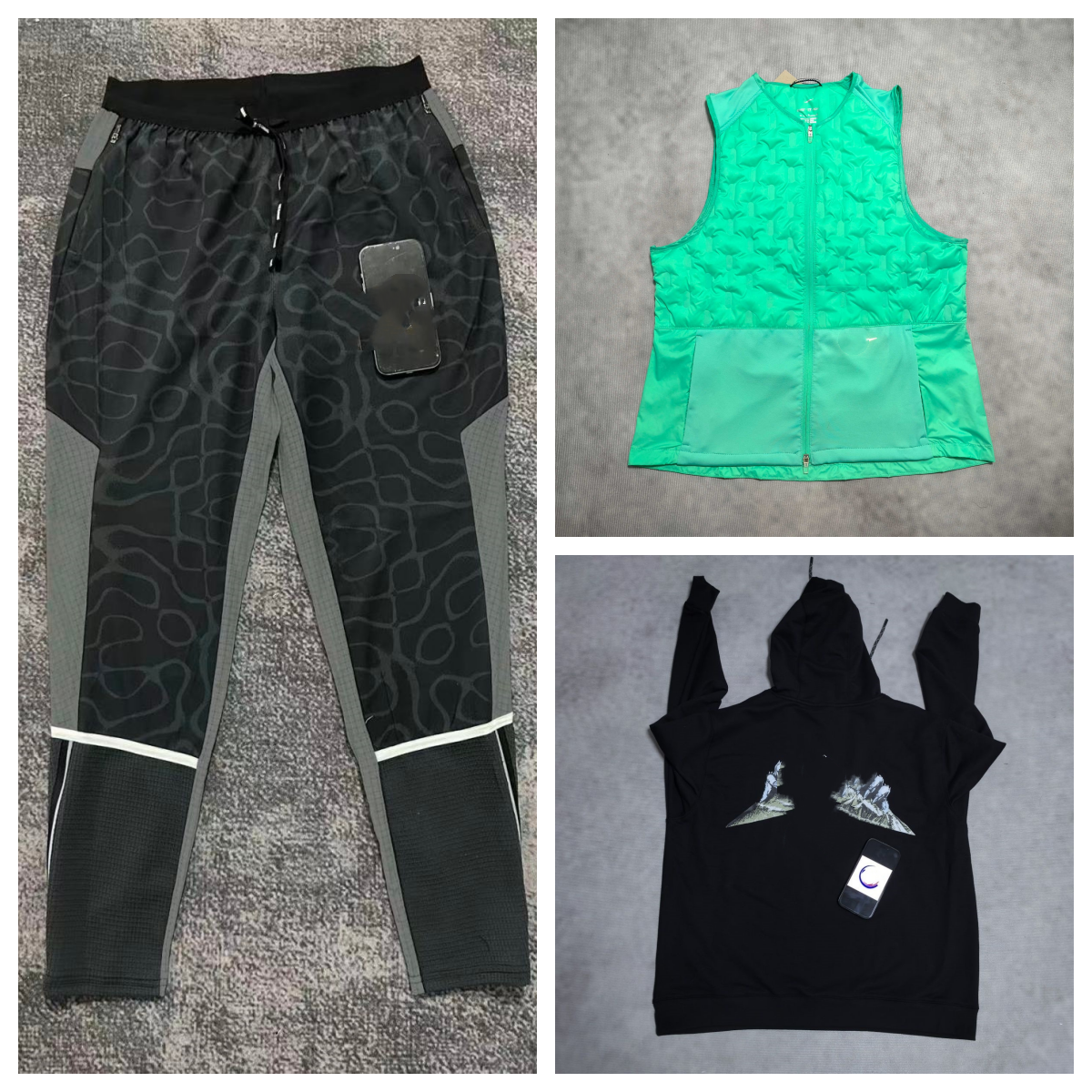 Nieuwe hardloopbroek voor heren met capuchon, sport-stretch-sportbroek, rennend vest, winddichte jas, gym-stretch, strakke broek voor heren, compres